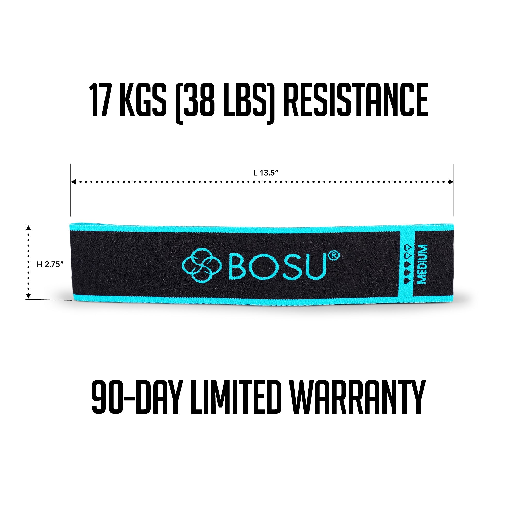 BOSU®  Fabric Resistance Bands (Single Packs - Light, Medium, Heavy)